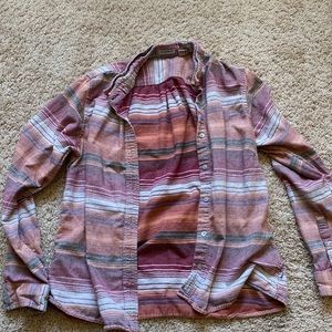 Red and orange Toad and Co size small unisex button up